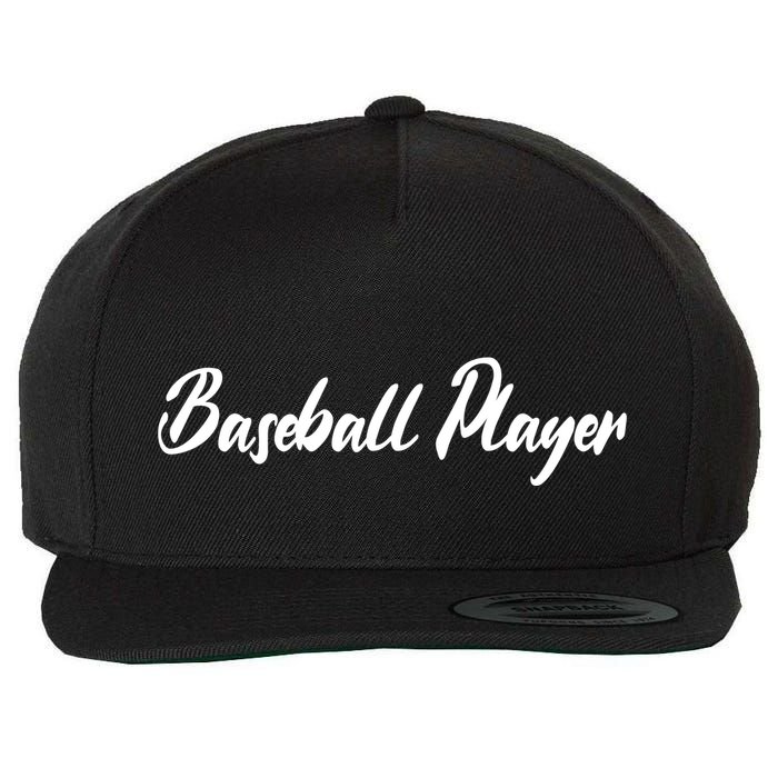 Baseball Player Wool Snapback Cap