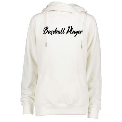 Baseball Player Womens Funnel Neck Pullover Hood