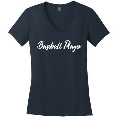 Baseball Player Women's V-Neck T-Shirt