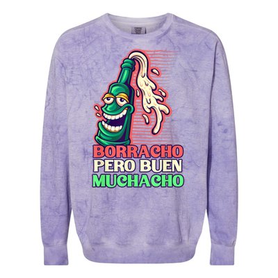 Borracho Pero Buen Muchacho Colorblast Crewneck Sweatshirt