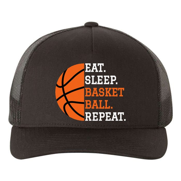 Basketball Player Boy Eat Sleep Basketball Repeat Yupoong Adult 5-Panel Trucker Hat