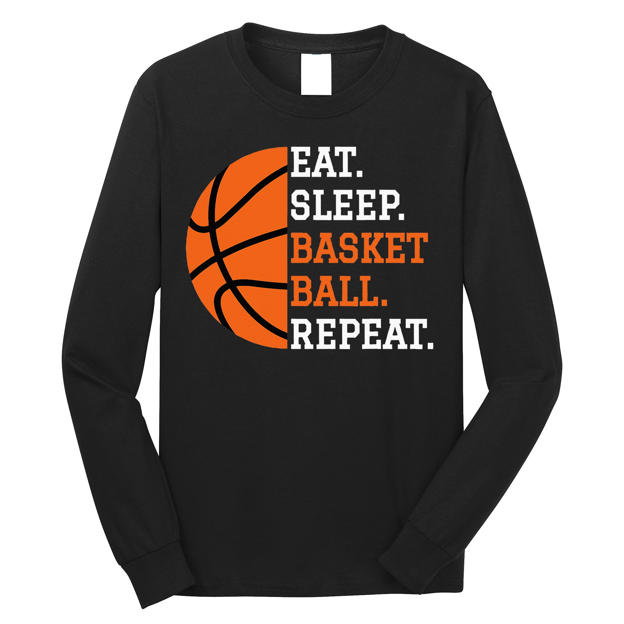 Basketball Player Boy Eat Sleep Basketball Repeat Long Sleeve Shirt