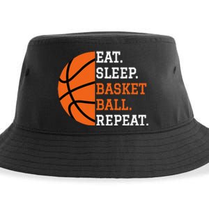 Basketball Player Boy Eat Sleep Basketball Repeat Sustainable Bucket Hat