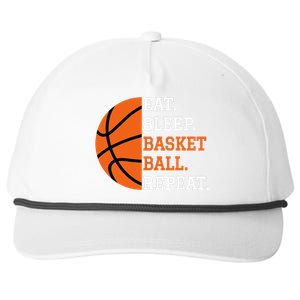 Basketball Player Boy Eat Sleep Basketball Repeat Snapback Five-Panel Rope Hat