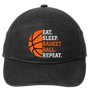 Basketball Player Boy Eat Sleep Basketball Repeat 7-Panel Snapback Hat