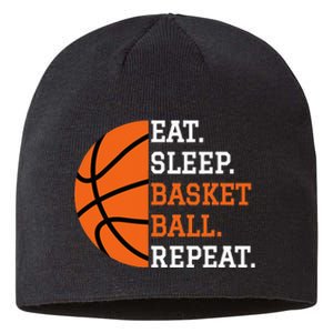 Basketball Player Boy Eat Sleep Basketball Repeat Sustainable Beanie