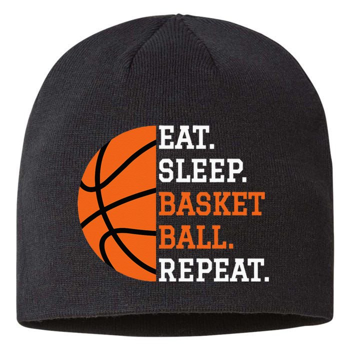 Basketball Player Boy Eat Sleep Basketball Repeat Sustainable Beanie