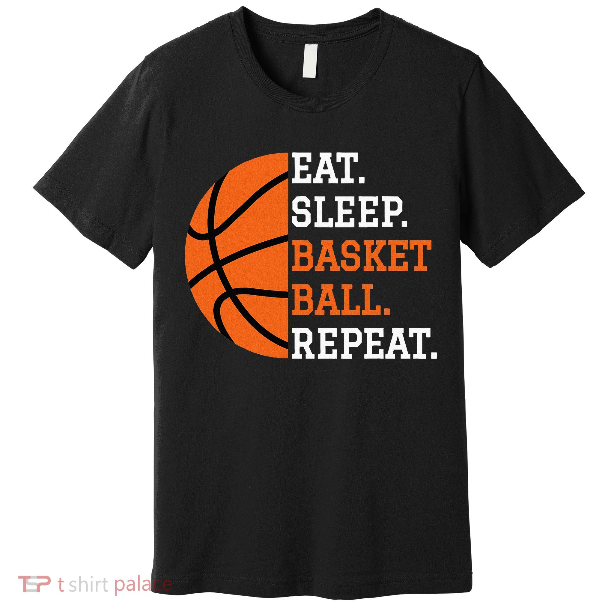 Basketball Player Boy Eat Sleep Basketball Repeat Premium T-Shirt