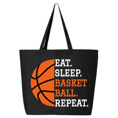 Basketball Player Boy Eat Sleep Basketball Repeat 25L Jumbo Tote
