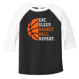 Basketball Player Boy Eat Sleep Basketball Repeat Toddler Fine Jersey T-Shirt