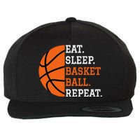 Basketball Player Boy Eat Sleep Basketball Repeat Wool Snapback Cap