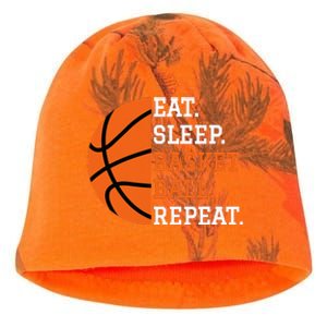 Basketball Player Boy Eat Sleep Basketball Repeat Kati - Camo Knit Beanie