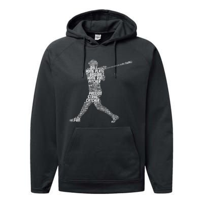 Baseball Player Batter Performance Fleece Hoodie