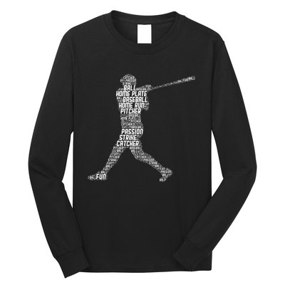 Baseball Player Batter Long Sleeve Shirt