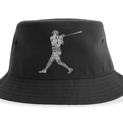 Baseball Player Batter Sustainable Bucket Hat