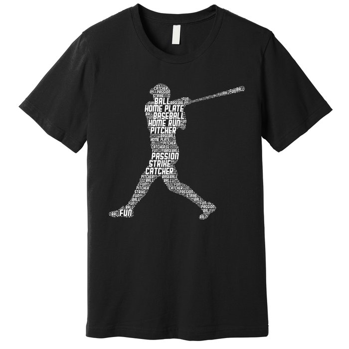 Baseball Player Batter Premium T-Shirt