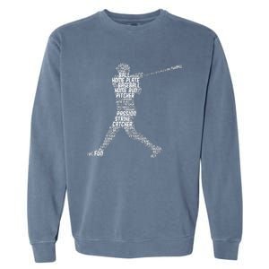 Baseball Player Batter Garment-Dyed Sweatshirt