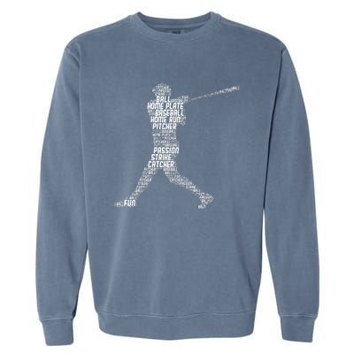 Baseball Player Batter Garment-Dyed Sweatshirt