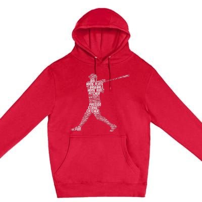 Baseball Player Batter Premium Pullover Hoodie