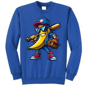 Banana Playing Baseball Fruit Lover Funny Baseball Player Gift Sweatshirt