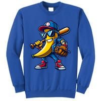 Banana Playing Baseball Fruit Lover Funny Baseball Player Gift Sweatshirt