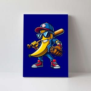 Banana Playing Baseball Fruit Lover Funny Baseball Player Gift Canvas