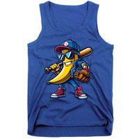 Banana Playing Baseball Fruit Lover Funny Baseball Player Gift Tank Top