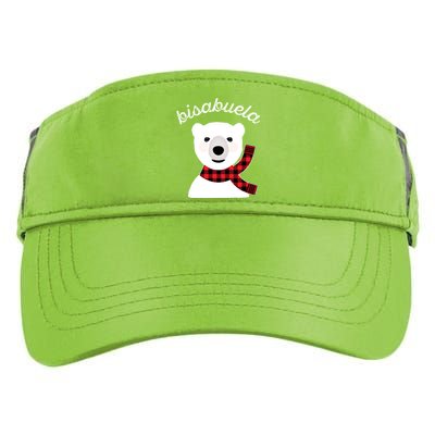 Bisabuela Polar Bear Red Plaid Matching Family Xmas Grandma Gift Adult Drive Performance Visor