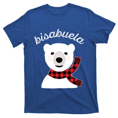 Bisabuela Polar Bear Red Plaid Matching Family Xmas Grandma Gift T-Shirt