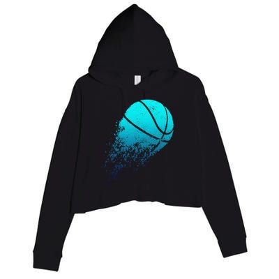 Basketball Player Bball Coach Fan Baller Sports Crop Fleece Hoodie