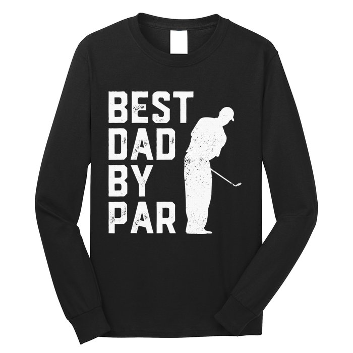 Best Papa By Par Vintage Golfing Father's Day Long Sleeve Shirt