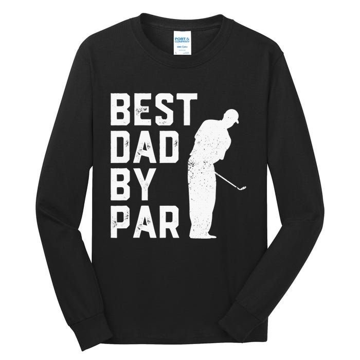 Best Papa By Par Vintage Golfing Father's Day Tall Long Sleeve T-Shirt