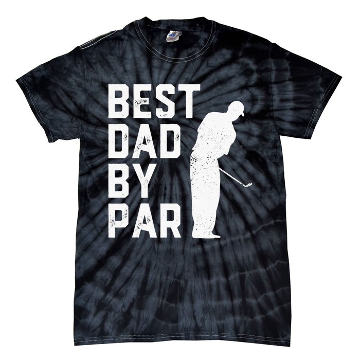 Best Papa By Par Vintage Golfing Father's Day Tie-Dye T-Shirt