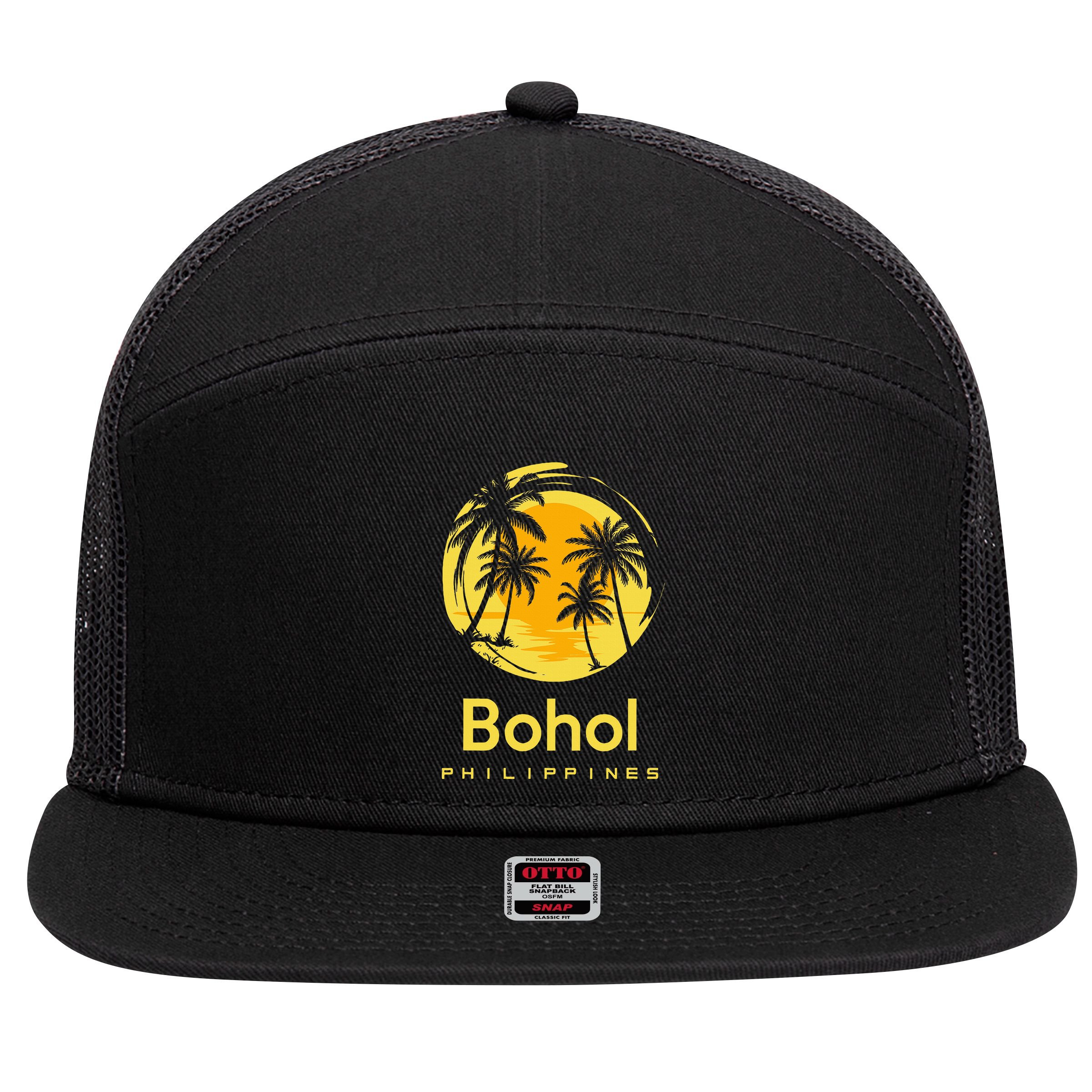 Bohol Philippines 7 Panel Mesh Trucker Snapback Hat