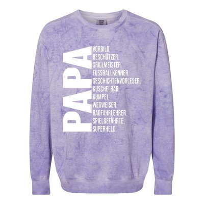 Best Papa Colorblast Crewneck Sweatshirt