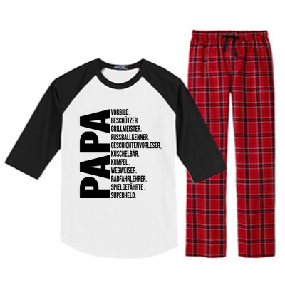 Best Papa Raglan Sleeve Pajama Set