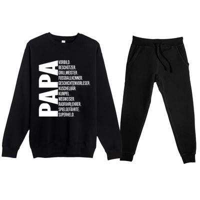 Best Papa Premium Crewneck Sweatsuit Set