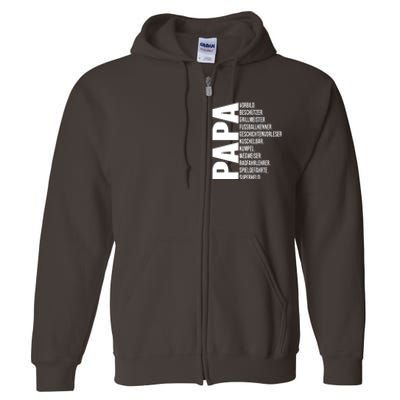 Best Papa Full Zip Hoodie