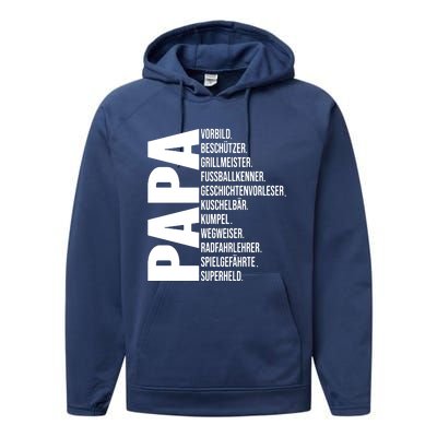 Best Papa Performance Fleece Hoodie