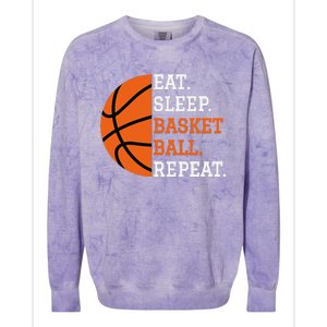 Basketball Player Boy Eat Sleep Basketball Repeat Colorblast Crewneck Sweatshirt