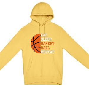 Basketball Player Boy Eat Sleep Basketball Repeat Premium Pullover Hoodie