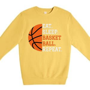 Basketball Player Boy Eat Sleep Basketball Repeat Premium Crewneck Sweatshirt