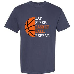 Basketball Player Boy Eat Sleep Basketball Repeat Garment-Dyed Heavyweight T-Shirt