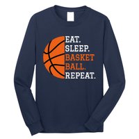 Basketball Player Boy Eat Sleep Basketball Repeat Long Sleeve Shirt