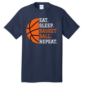 Basketball Player Boy Eat Sleep Basketball Repeat Tall T-Shirt