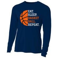 Basketball Player Boy Eat Sleep Basketball Repeat Cooling Performance Long Sleeve Crew