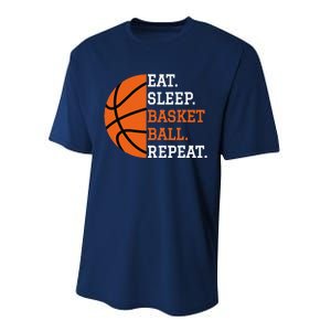 Basketball Player Boy Eat Sleep Basketball Repeat Performance Sprint T-Shirt