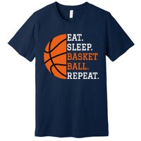 Basketball Player Boy Eat Sleep Basketball Repeat Premium T-Shirt