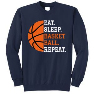 Basketball Player Boy Eat Sleep Basketball Repeat Tall Sweatshirt