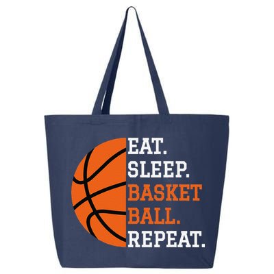 Basketball Player Boy Eat Sleep Basketball Repeat 25L Jumbo Tote